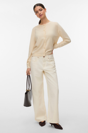 Cárdigan Marina Pointelle - Abedul