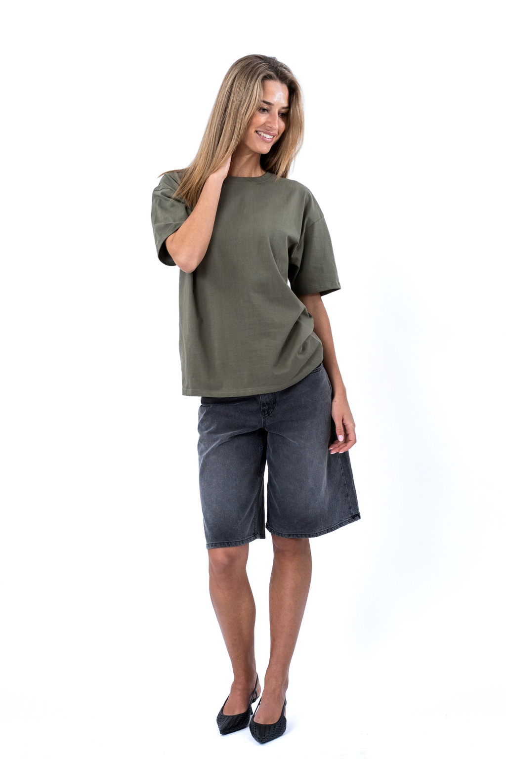 Camiseta Heavy Boxfit - Oliva