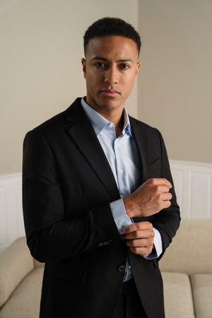 Premium Blazer de un solo pecho - Negro