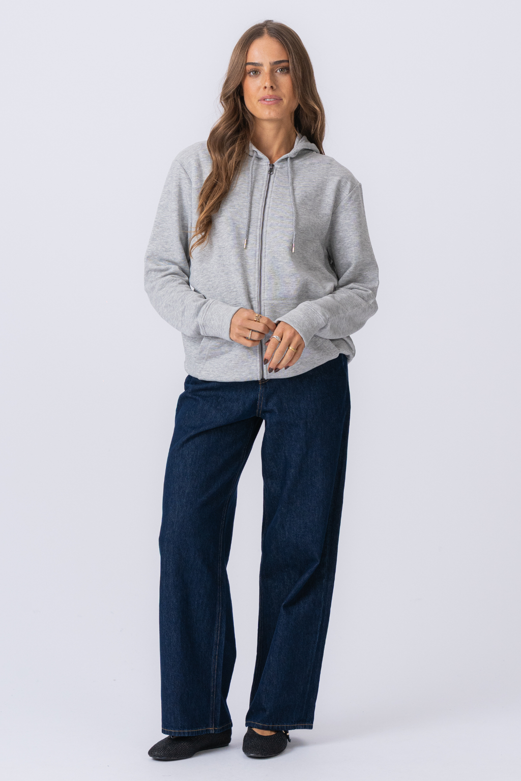 Sudadera con capucha zip - gris