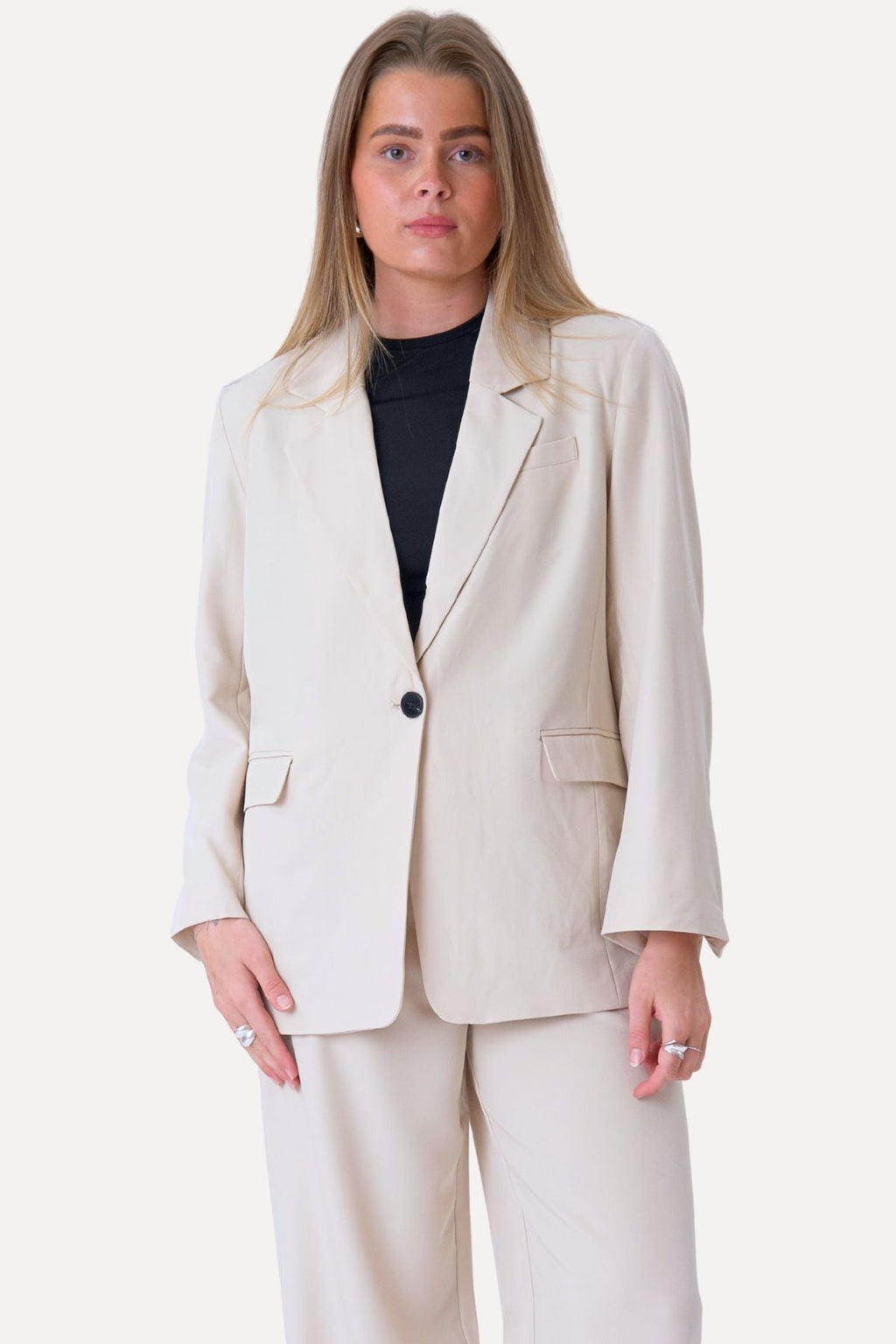 Blazer de gran tamaño - Beige