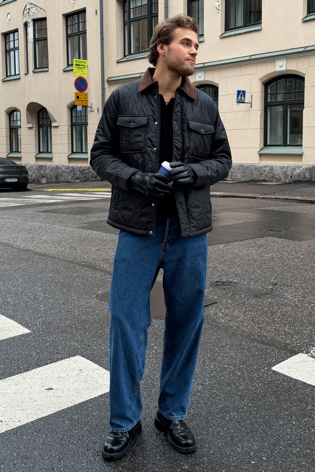 Jeans de ajuste relajado - mezclilla azul oscuro