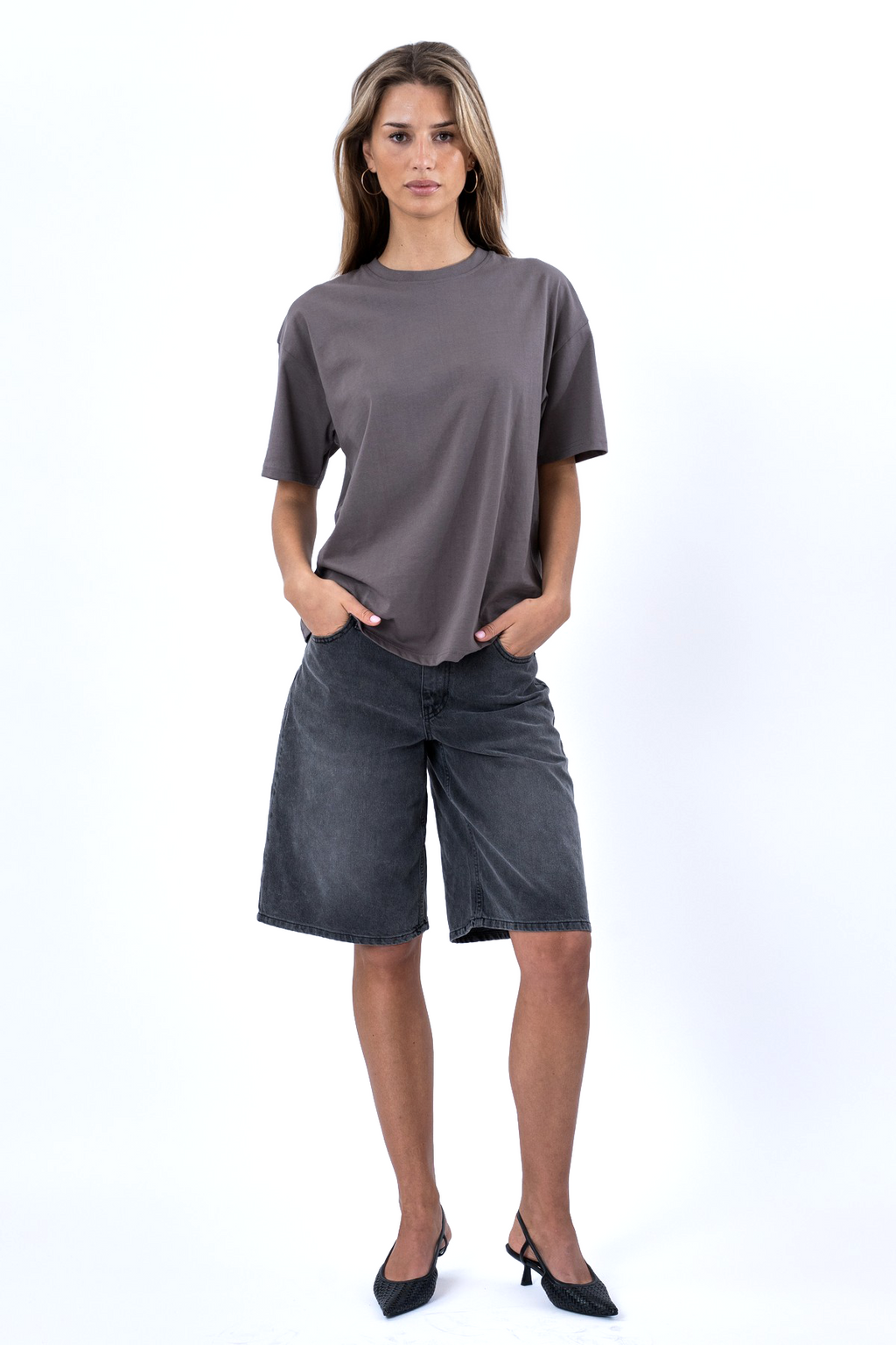 Camiseta Heavy Boxfit - Gris oscuro