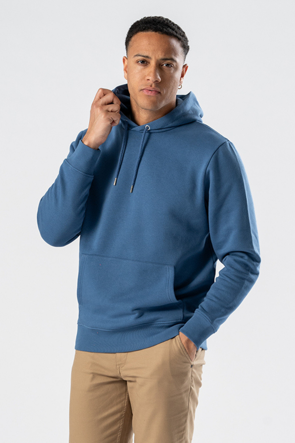 Sudadera con Capucha - Azul Polvo