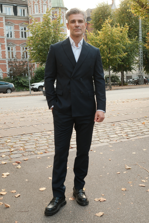 Premium Traje de doble pecho (negro)