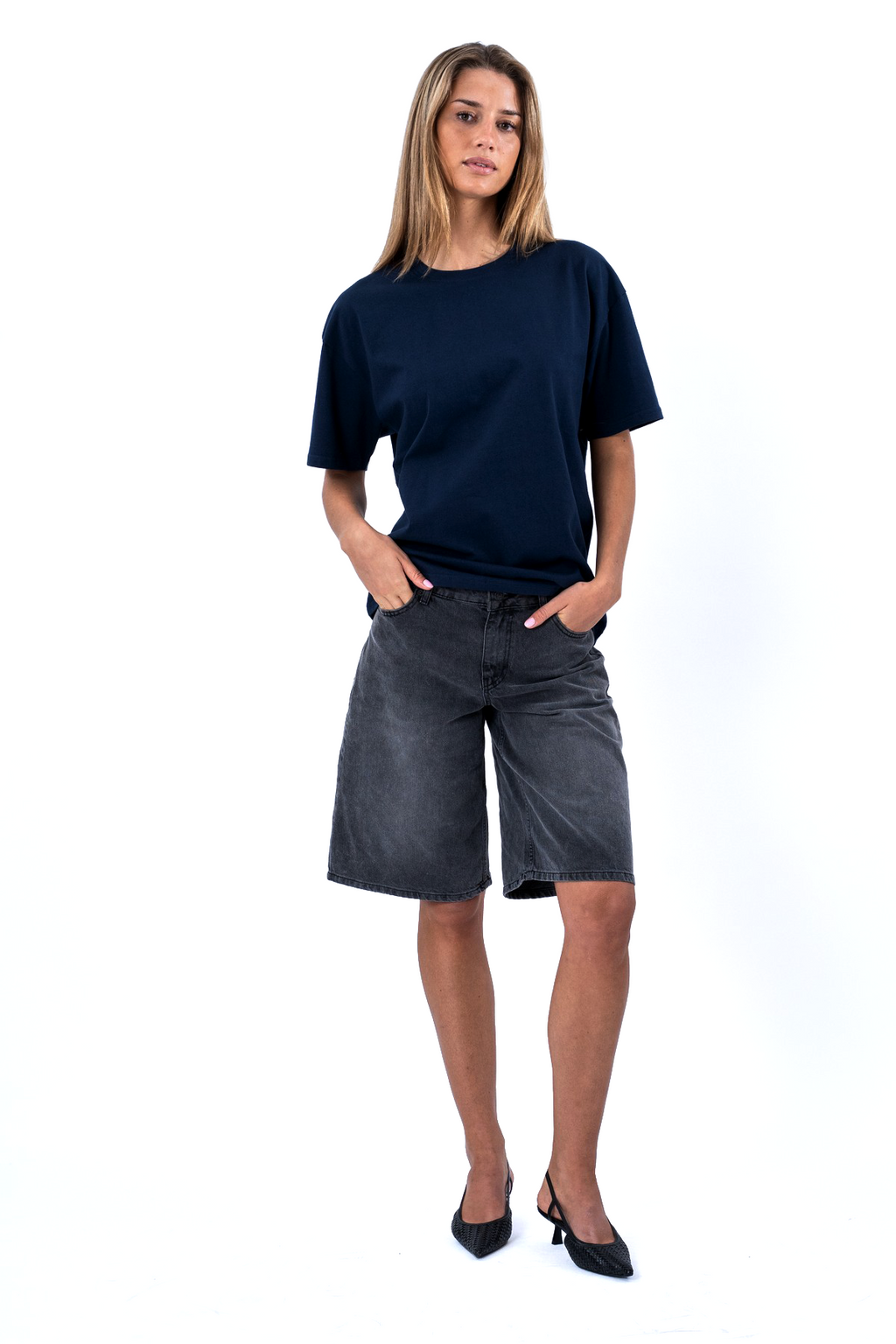 Camiseta Heavy Boxfit - Azul marino