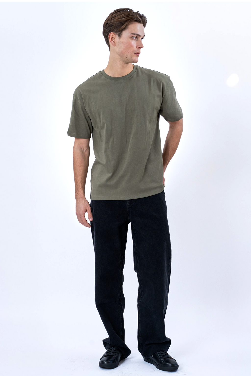 Camiseta boxy - Oliva