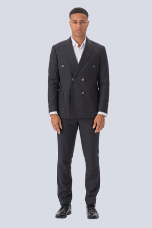 Premium Traje de doble pecho (negro)
