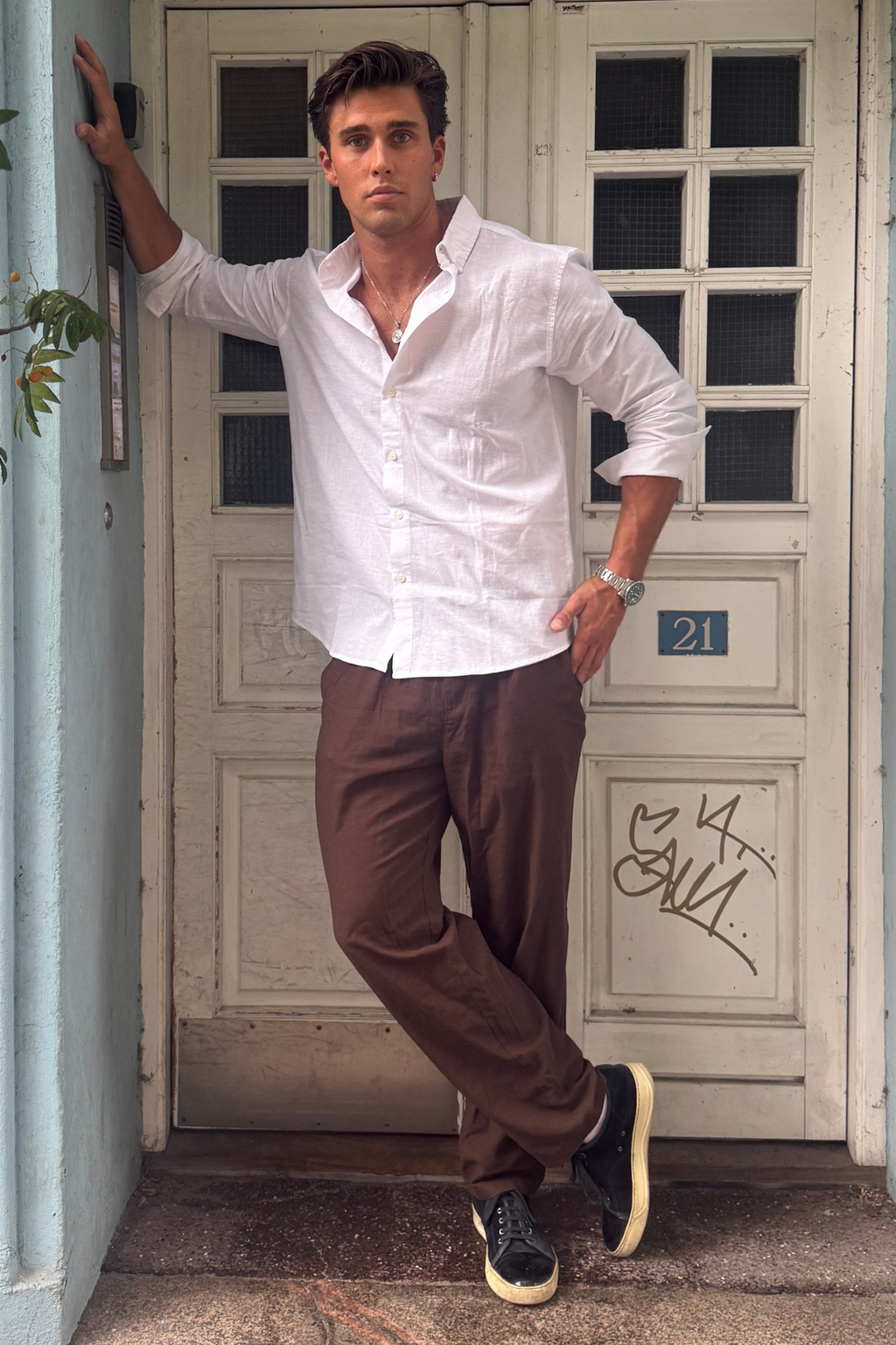 Camisa de lino - blanco