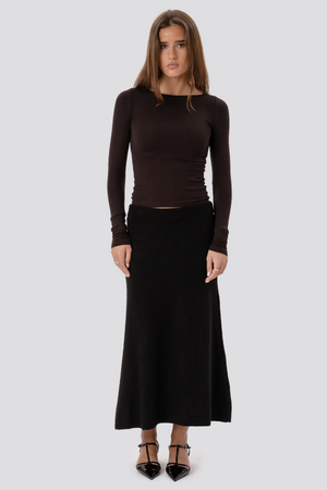 Falda de punto Nova - Negro