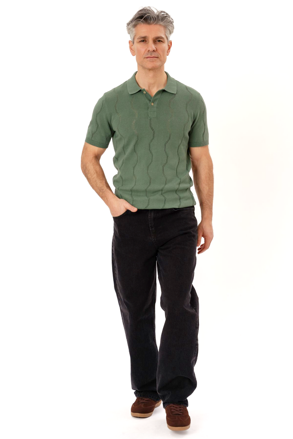 Guillermo Regular Vaqueros - Negro liso