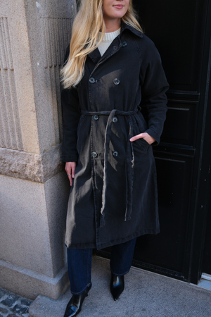 Denim Trenchcoat - Anthracite