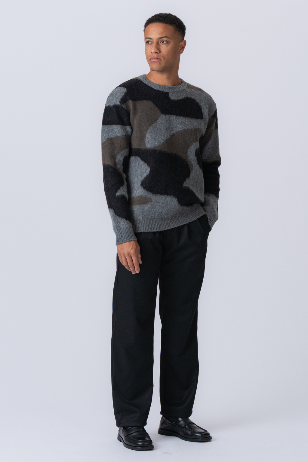Sebastian Crew Cuel Knit - Castlerock Mela
