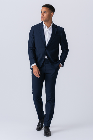 Premium Traje de un solo pecho (negro)