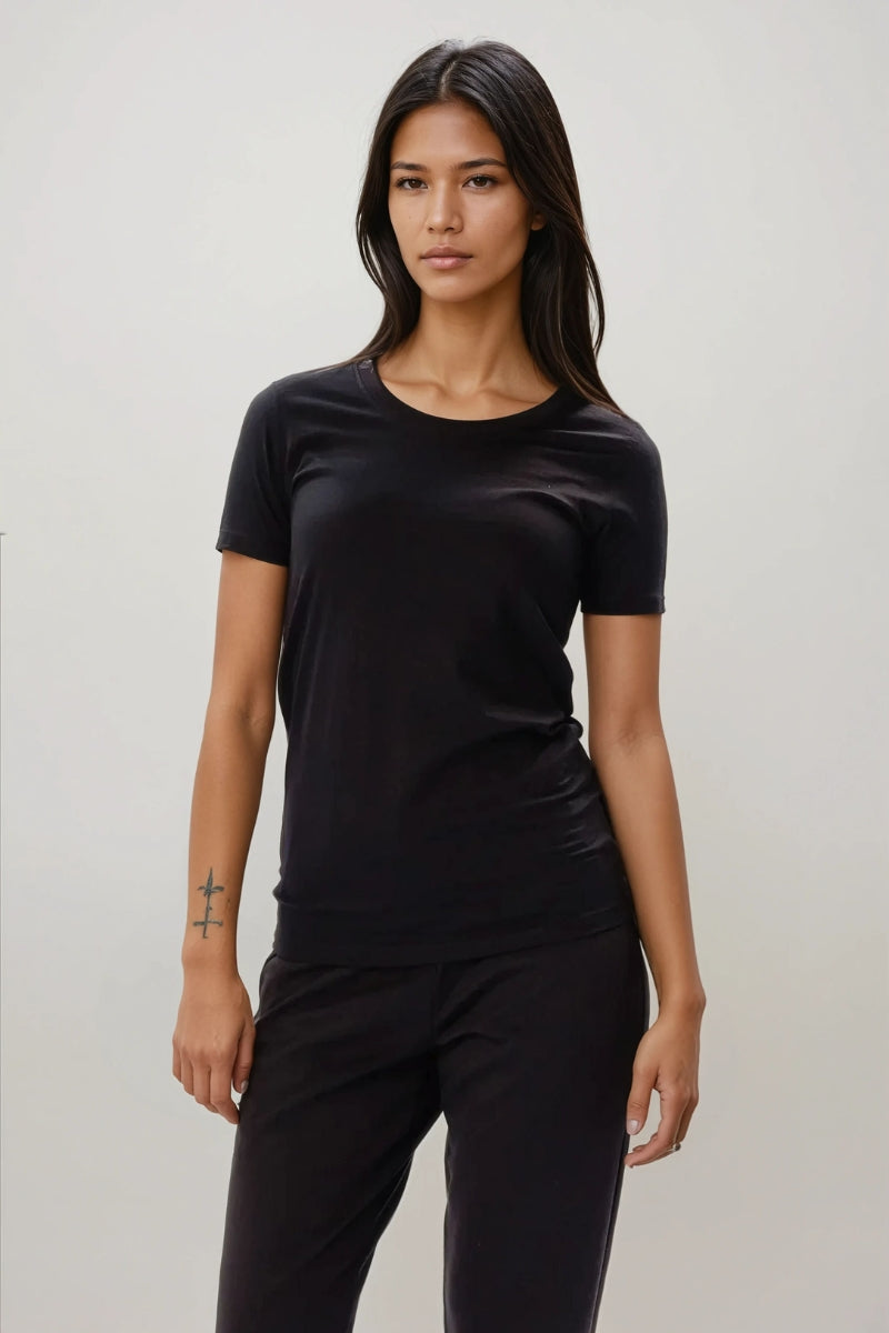 Camiseta ajustada - Negro