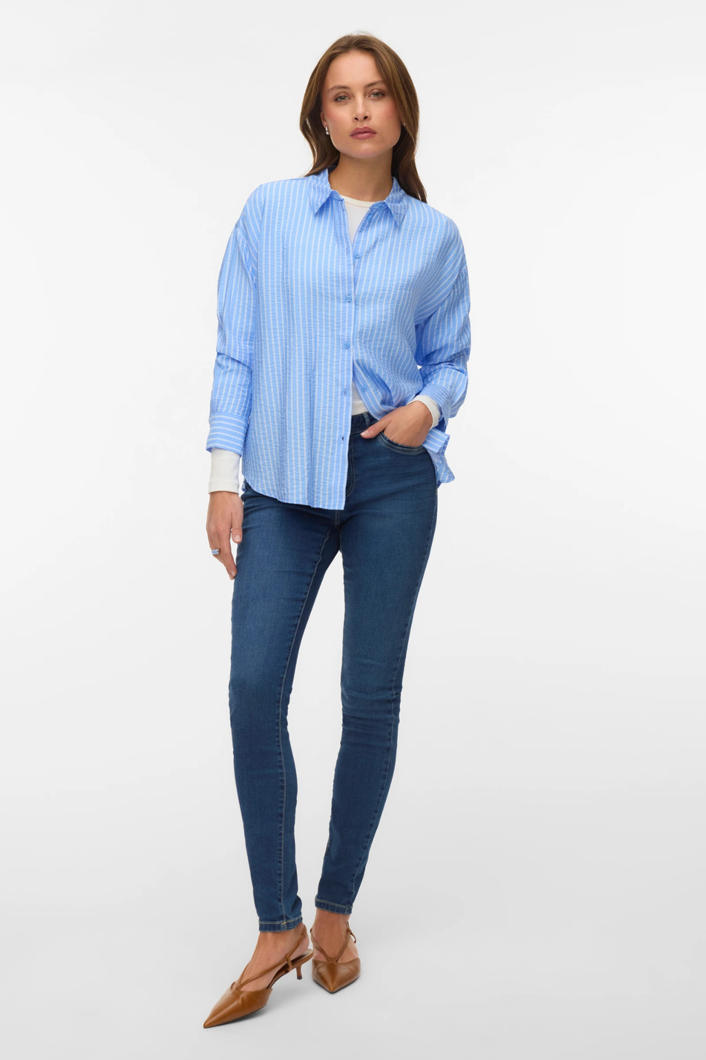 Camisa Kaja LS - Vista Blue Sandra