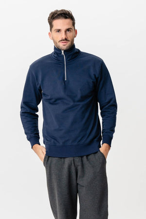 Sudadera mitad zip - marina