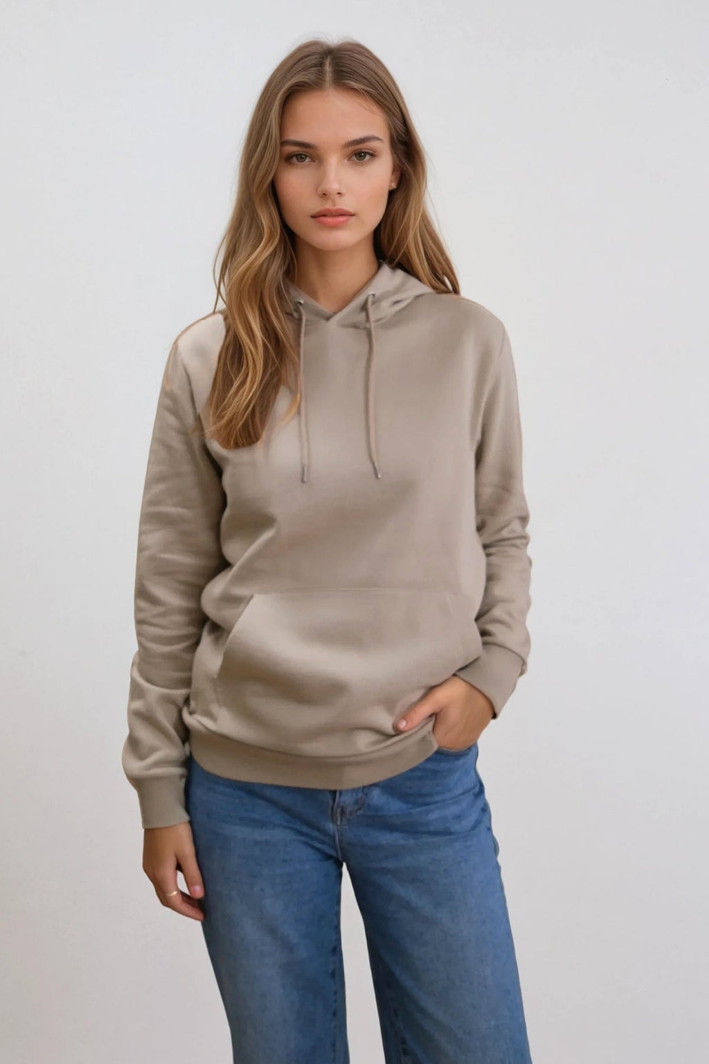 Boyfriend Sweat Soodie - Beige oscuro
