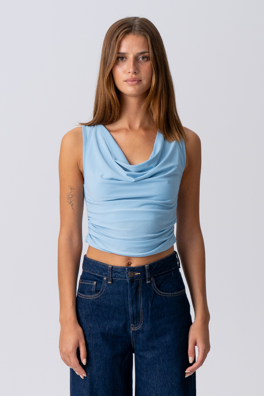 ELISA Waterfall Top - Azul claro
