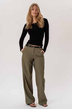 Talia Baggy Pants - Caqui