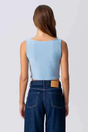ELISA Waterfall Top - Azul claro