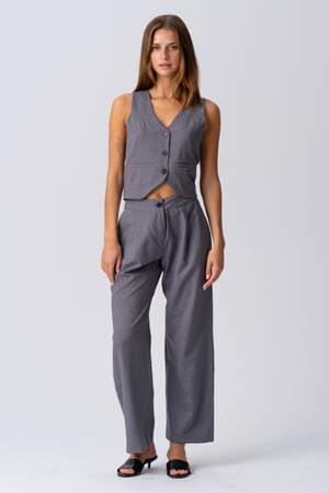 Natalie Vest and Pants (Dark Grey) - Package deal
