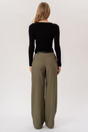 Talia Baggy Pants - Caqui