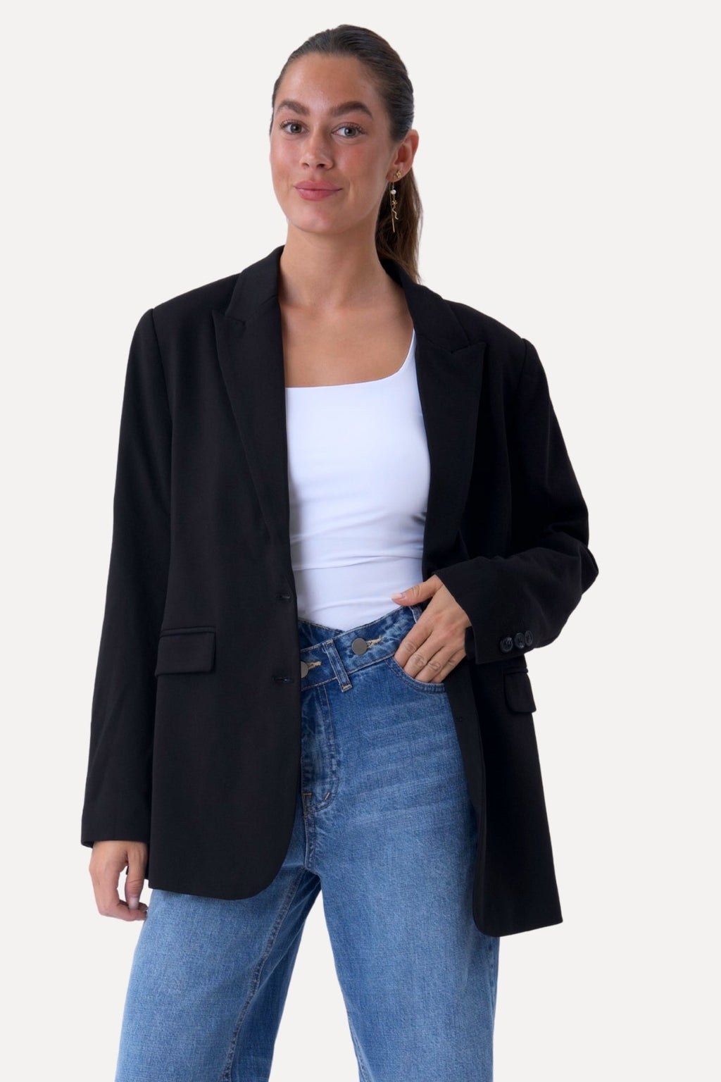 Blazer de corte clásico - Negro