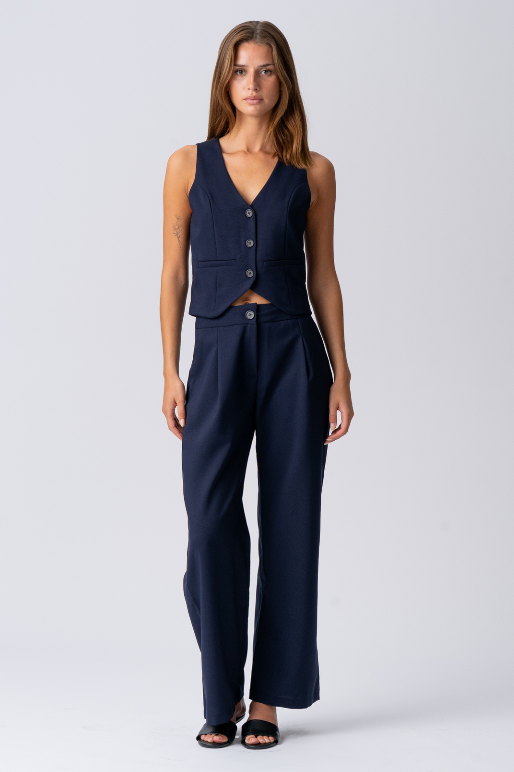Natalie Vest and Pants (Navy) - Package deal