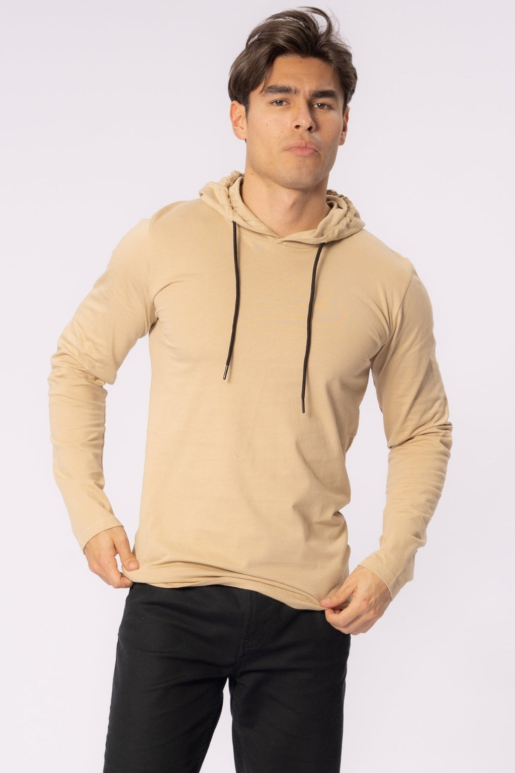 Sudadera con capucha ligera - caqui