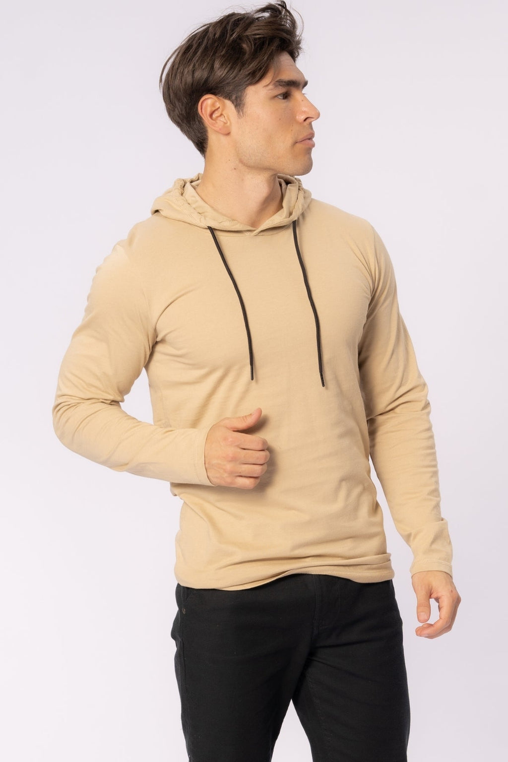 Sudadera con capucha ligera - caqui