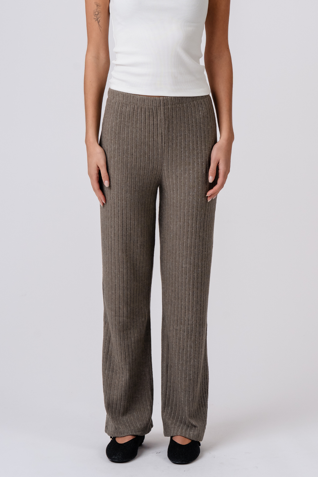 Ivy Knit Pants - Khaki