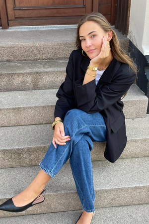 Blazer de gran tamaño - Negro