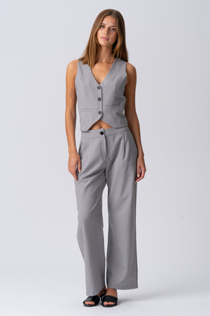 Chaleco natalie - gris claro