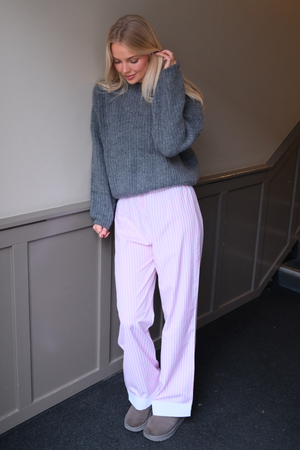 Layla rayado Pants - Rosa