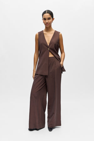 Isla Wide Pants - Brown