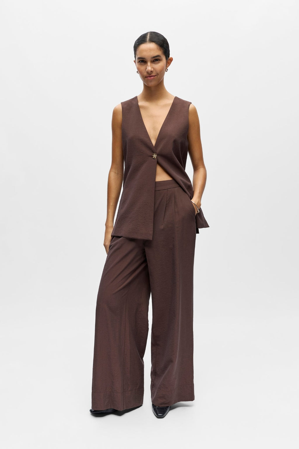Isla Wide Pants - Brown