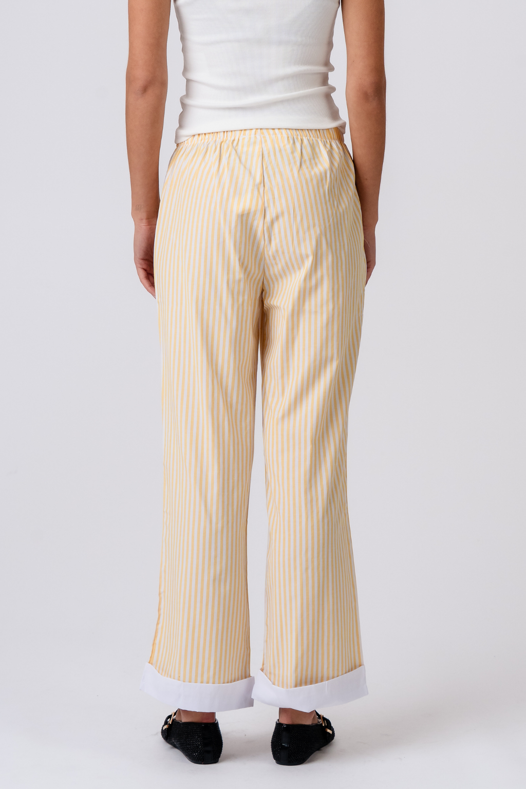 Layla rayado Pants - Amarillo