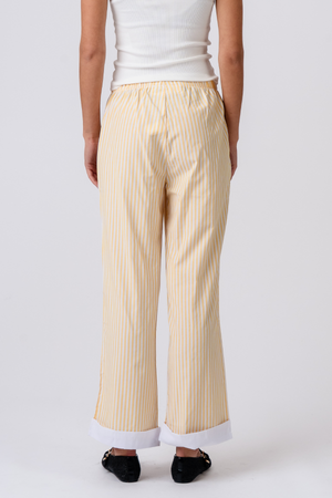 Layla rayado Pants - Amarillo