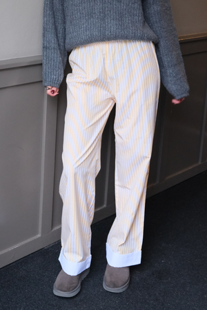 Layla rayado Pants - Amarillo