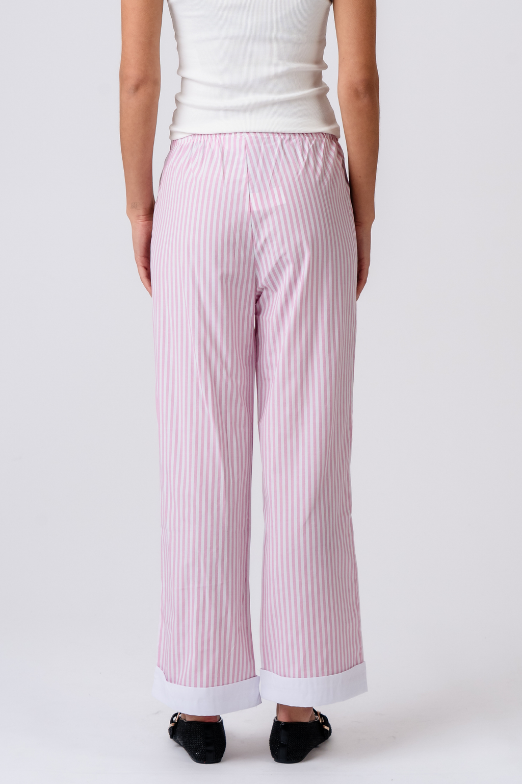 Layla rayado Pants - Rosa