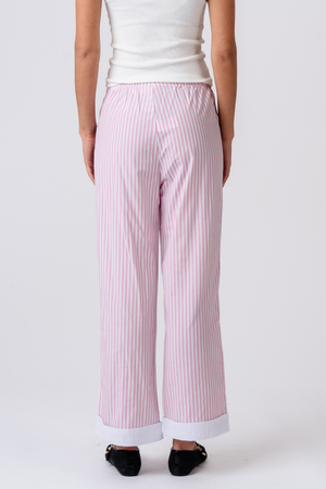 Layla rayado Pants - Rosa