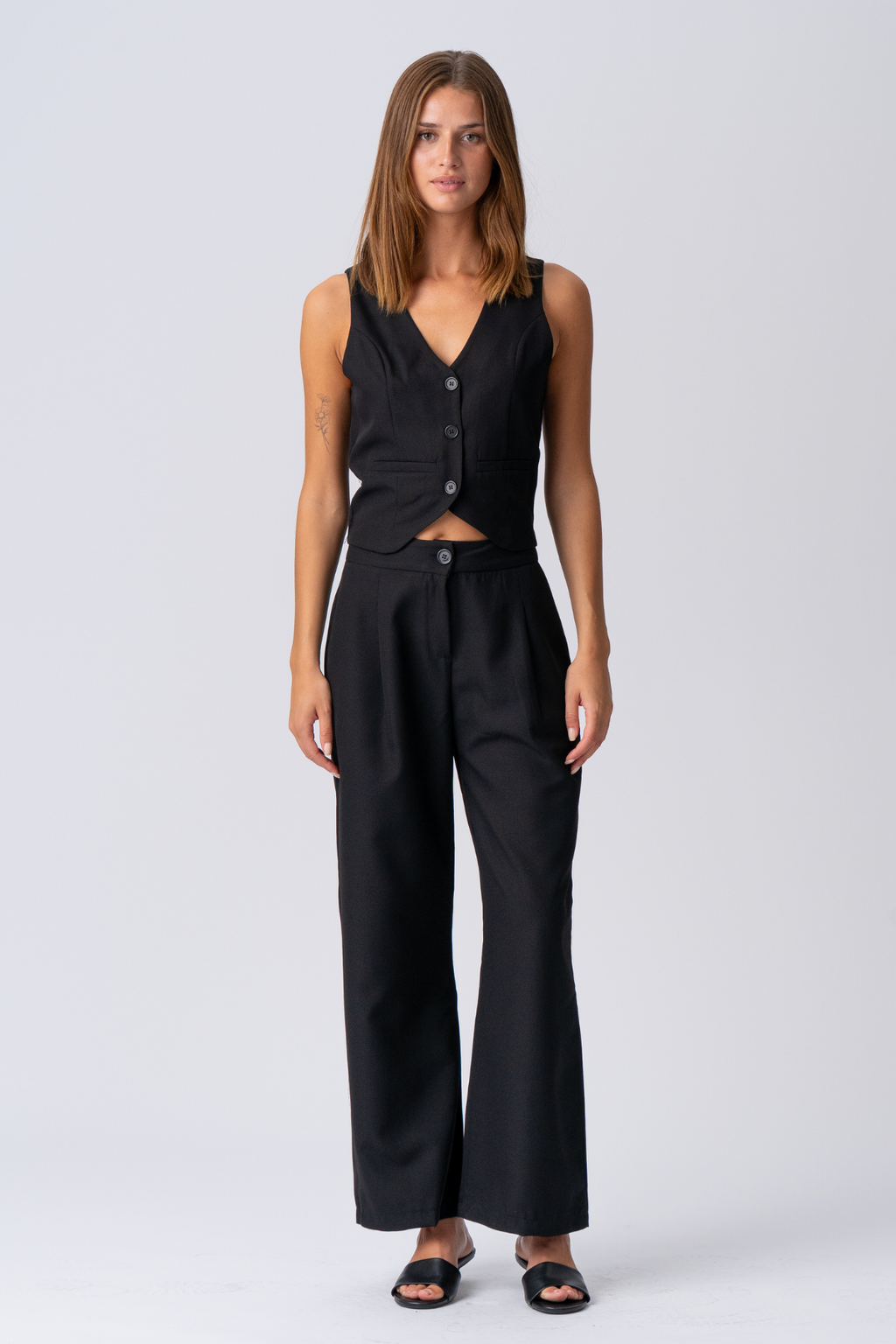 Natalie Vest and Pants (Black) - Package deal