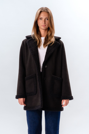 Shearling Coat - Black