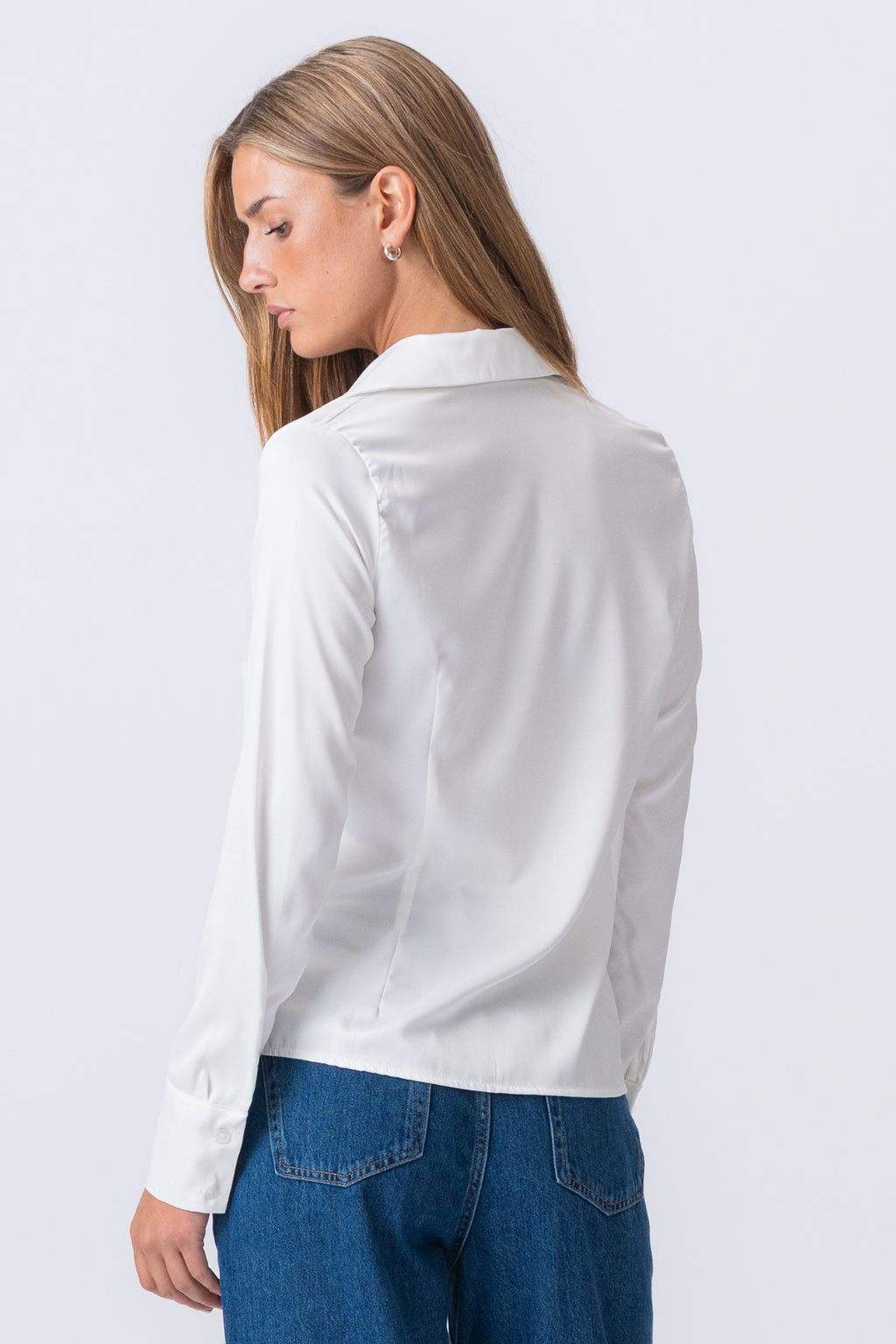 Lucy Tie Shirt - White