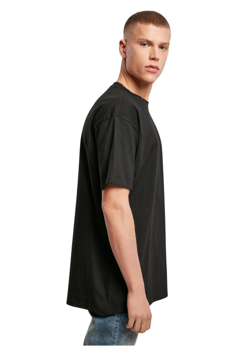 Pesado Oversized Camiseta - Negro