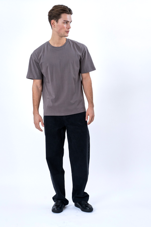 Camiseta boxy - Gris oscuro