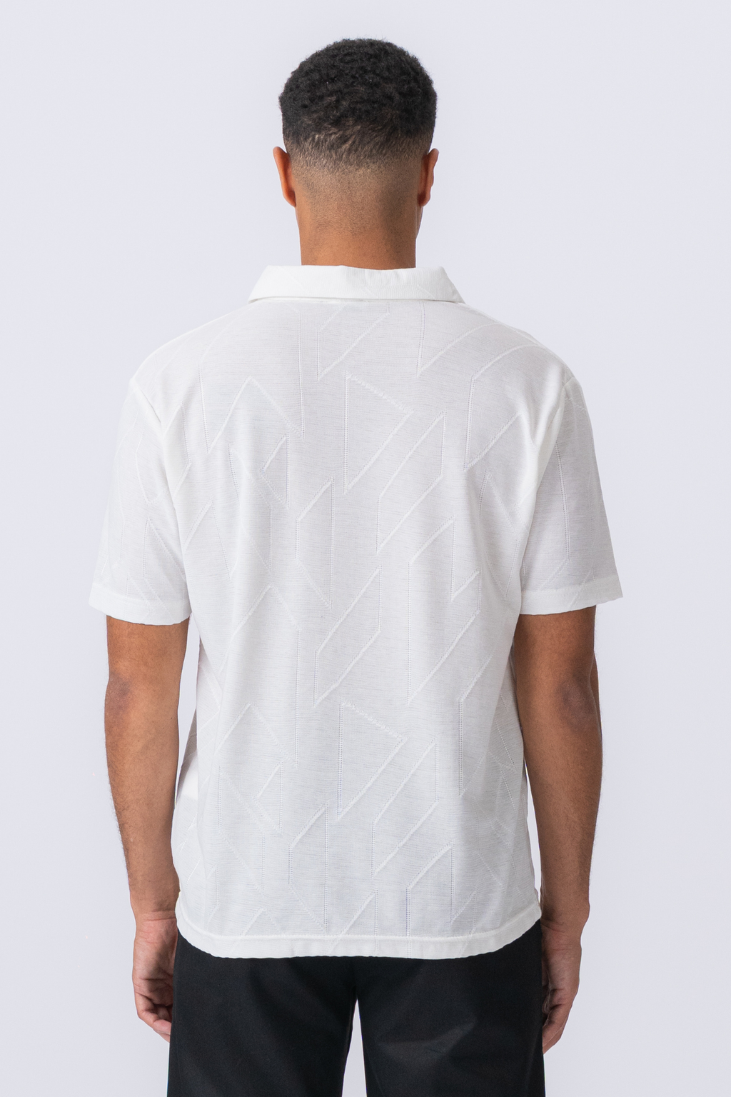 Atlas Textured Polo - White