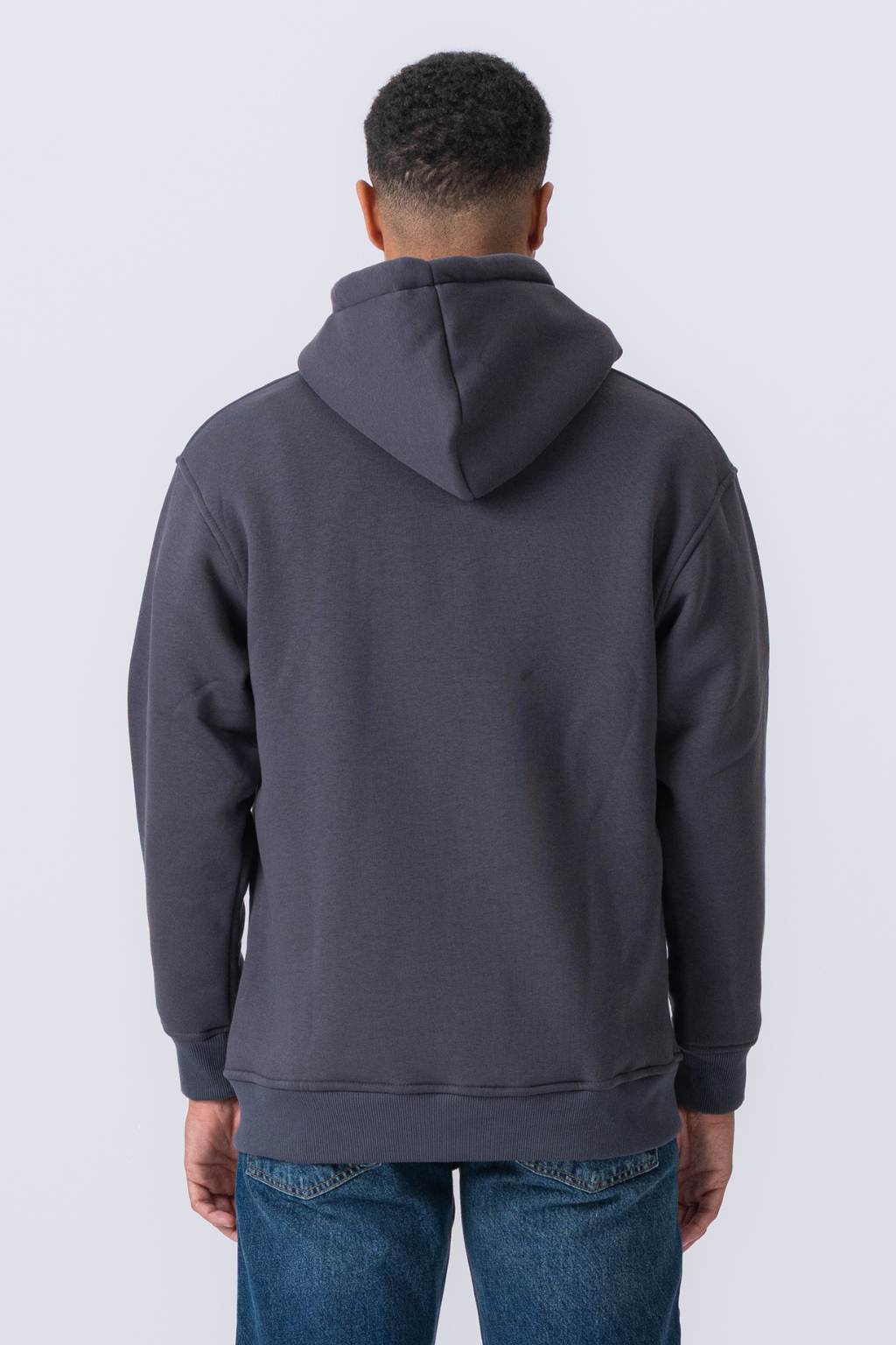 Sudadera con sudadera con cremallera relajada - gris oscuro