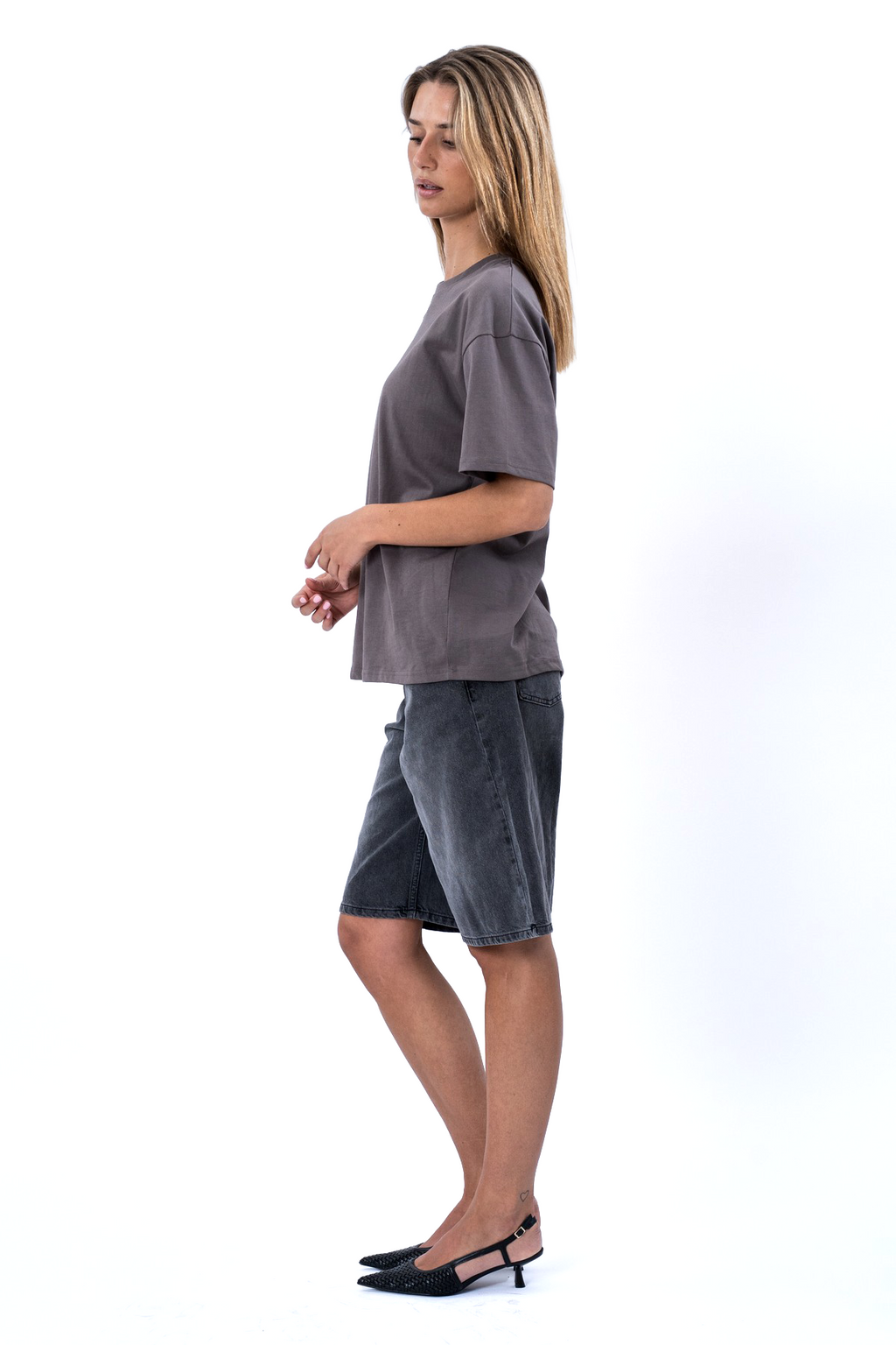 Camiseta Heavy Boxfit - Gris oscuro